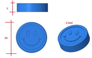 3.3mL Smiley Face Coin Gummy Mold