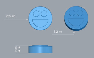 3.2mL Smiley Face Gummy Mold - 192 Cavities