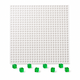 0.13mL Micro Cube Gummy Mold - 625 Cavities with emerald green cube gummies