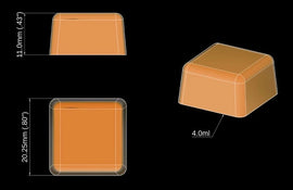 4mL square silicone gummy mold for commercial production